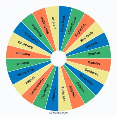 Dave's Sea Creatures Picker Wheel