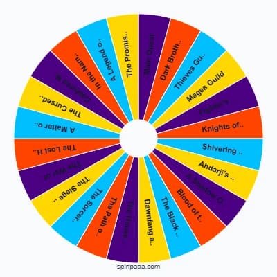 Oblivion Quests Picker Wheel