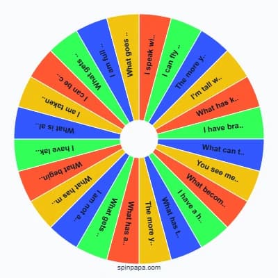 Scavenger Hunt Riddles Picker Wheel